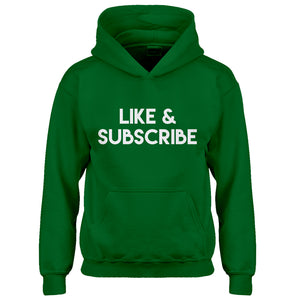 Youth Like and Subscribe Kids Hoodie