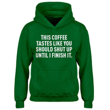 Youth This Coffee Tastes Like Shutup Kids Hoodie