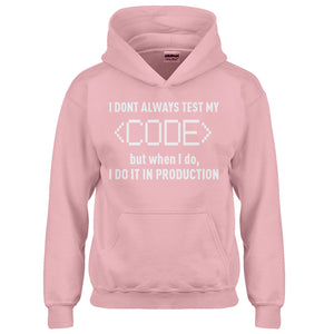 Hoodie I Dont Always Code Kids Hoodie