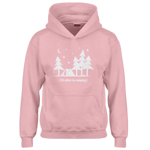 Youth I'd Rather be Camping Kids Hoodie