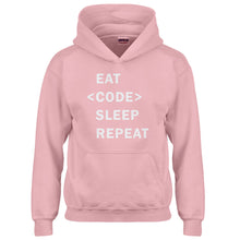 Hoodie Eat Code Sleep Repeat Kids Hoodie
