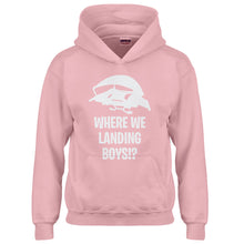 Youth Where We Landing Boys?! Kids Hoodie