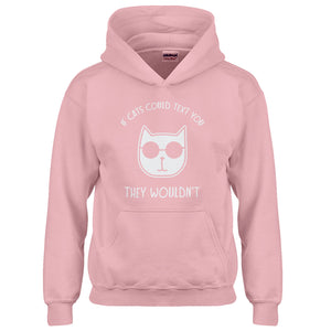 Youth If Cats Could Text Kids Hoodie