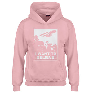 Youth I Want to Believe Space Ship Kids Hoodie