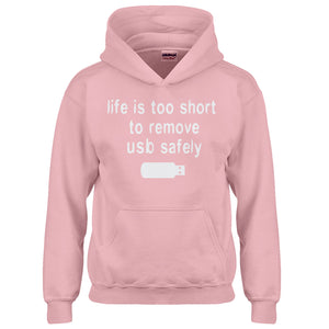 Hoodie Remove USB Safely Kids Hoodie