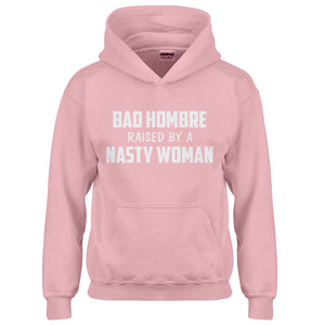 Hoodie Bad Hombre Raised by a Nasty Woman Kids Hoodie