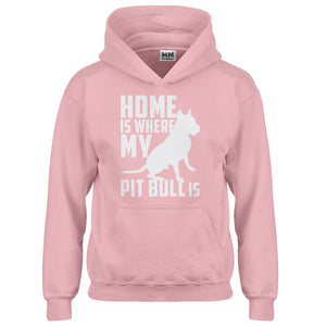 Hoodie Home is Where my Pit Bull is Kids Hoodie