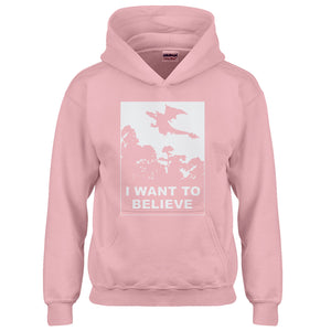 Youth I Want to Believe Fire Dragon Kids Hoodie