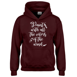 Hoodie Paint with all the Colors of the Wind Kids Hoodie