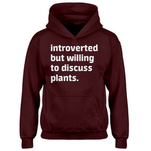 Youth Introverted But Willing to Discuss Plants Kids Hoodie