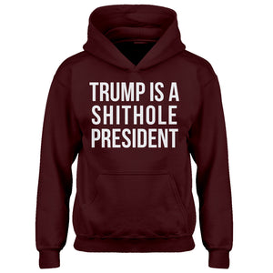Hoodie Trump is a Shithole President Kids Hoodie