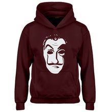 Youth Salvador Dali Face Heist Mask Kids Hoodie