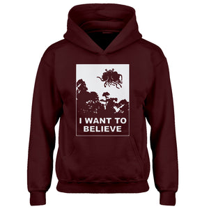 Youth I Want to Believe Flying Spaghetti Monster Kids Hoodie