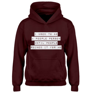 Hoodie I used to be a People Person Kids Hoodie