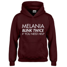 Hoodie Melania Blink Twice if You Need Help! Kids Hoodie