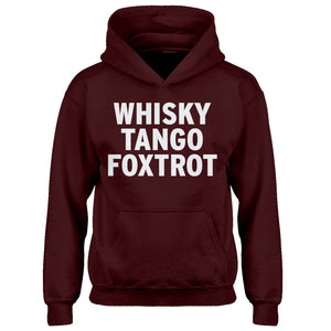 Youth WHISKY TANGO FOXTROT Kids Hoodie