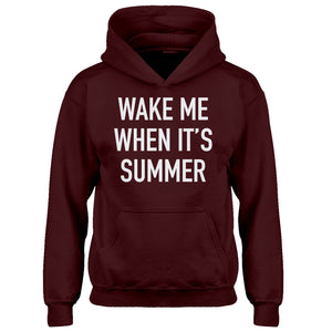 Youth Wake me When its Summer Kids Hoodie