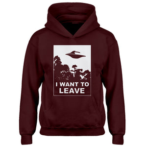 Youth I Want to Leave Kids Hoodie