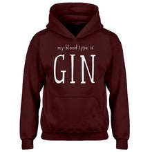 Youth My Blood Type is Gin Kids Hoodie