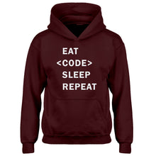 Hoodie Eat Code Sleep Repeat Kids Hoodie