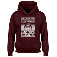 Hoodie All I Want for Christmas is a New President Kids Hoodie