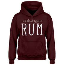 Youth My Blood Type is Rum Kids Hoodie