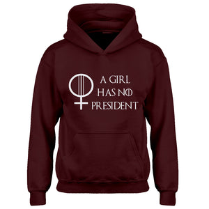 Hoodie A Girl Has No President Kids Hoodie