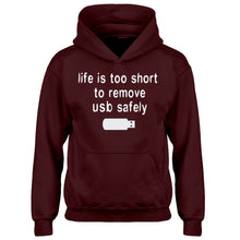 Hoodie Remove USB Safely Kids Hoodie