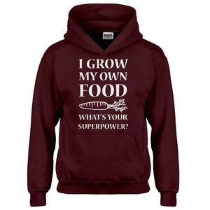 Hoodie I Grow My Own Food Kids Hoodie