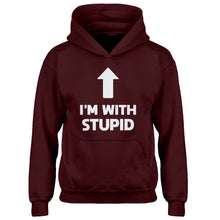 Youth I'm with Stupid Up Kids Hoodie