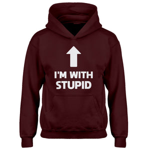 Youth I'm with Stupid Up Kids Hoodie