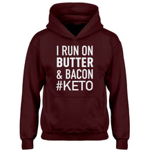 Hoodie I Run on Butter and Bacon Kids Hoodie