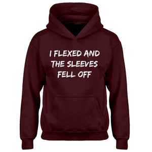 Youth I Flexed and the Sleeves Fell Off Kids Hoodie