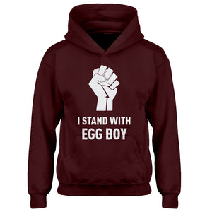 Youth I Stand with Egg Boy Kids Hoodie