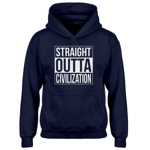 Youth Straight Outta Civilization Kids Hoodie