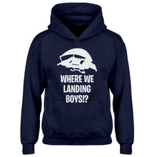 Youth Where We Landing Boys?! Kids Hoodie