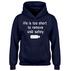 Hoodie Remove USB Safely Kids Hoodie