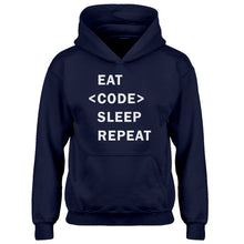 Hoodie Eat Code Sleep Repeat Kids Hoodie