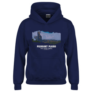 Youth Pleasant Plains Fine Lumber Sawmill Kids Hoodie