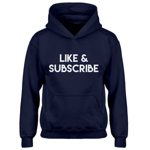Youth Like and Subscribe Kids Hoodie