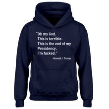 Youth This is the End of my Presidency Kids Hoodie
