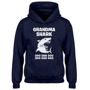 Youth Grandma Shark Kids Hoodie