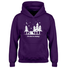 Youth I'd Rather be Camping Kids Hoodie