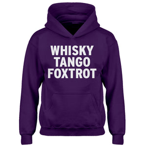 Youth WHISKY TANGO FOXTROT Kids Hoodie