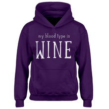 Youth My Blood Type is Wine Kids Hoodie
