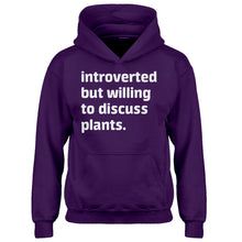 Youth Introverted But Willing to Discuss Plants Kids Hoodie