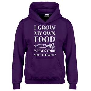Hoodie I Grow My Own Food Kids Hoodie