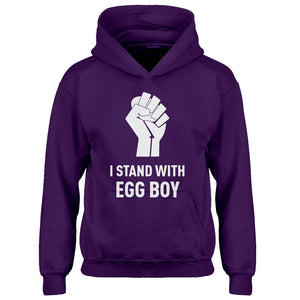 Youth I Stand with Egg Boy Kids Hoodie