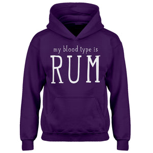 Youth My Blood Type is Rum Kids Hoodie