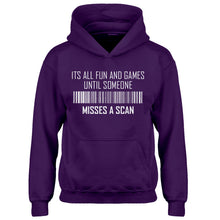 Hoodie Its All Fun and Games Until Someone Misses a Scan Kids Hoodie